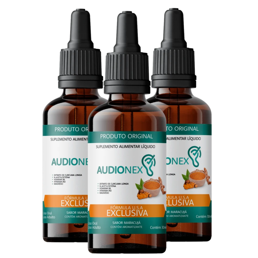 Frascos do suplemento Audionex
